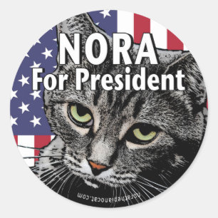 Sticker Rond Nora Pour Président N° 7