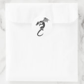 Sticker Rond Norbert le dragon noir (Sac)