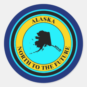 STICKER ROND NORD DE L'ALASKA À L'AVENIR
