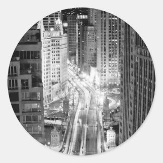 Sticker Rond Nord Michigan Avenue à Chicago après l'hiver