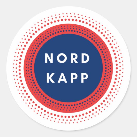 Sticker Rond Nordkapp Norvège (Devant)