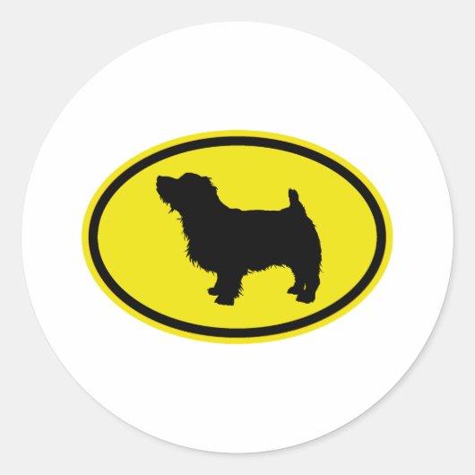 Sticker Rond Norfolk Terrier (Devant)