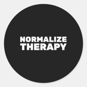 Sticker Rond Normaliser la thérapie Fin Stigmatisation Sensibil