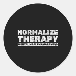 Sticker Rond Normaliser la thérapie Sensibilisation à la santé