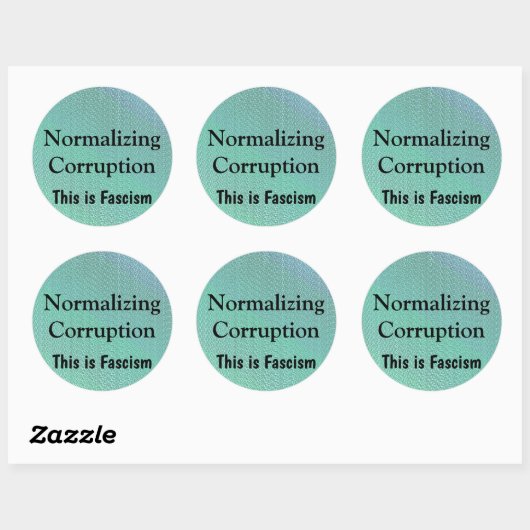 Sticker Rond Normalizing Corruption (Feuille)