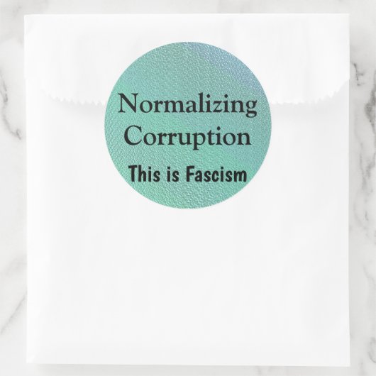 Sticker Rond Normalizing Corruption (Sac)