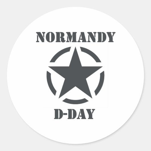 Sticker Rond Normandy D-Day (Devant)