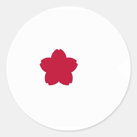 Sticker Rond Norme du commandant, drapeau du Japon (Devant)