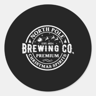 Sticker Rond North Ple Brewing Co Company Spiritueux