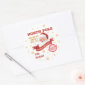 Sticker Rond North Pole Express Delivery Santa Christmas (Enveloppe)