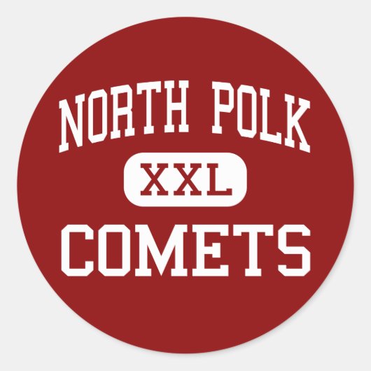 Sticker Rond North Polk - Comets - Lycée - Alleman Iowa (Devant)