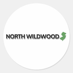 Sticker Rond North Wildwood, New Jersey