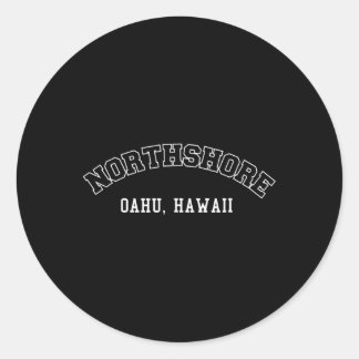 Sticker Rond Northshore Oahu Hawaii