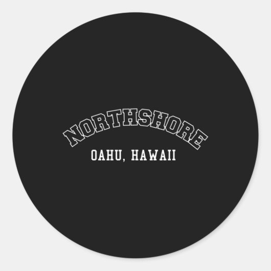 Sticker Rond Northshore Oahu Hawaii (Devant)