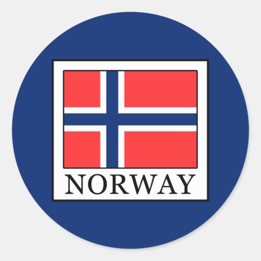 Sticker Rond Norvège (Devant)