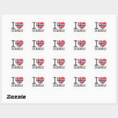 Sticker Rond Norvège (Feuille)