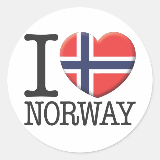 Sticker Rond Norvège (Devant)