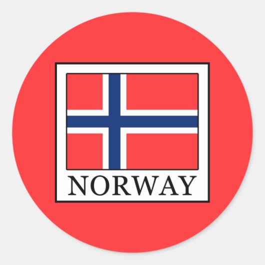 Sticker Rond Norvège (Devant)
