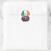 Sticker Rond Norvège Irlande Irlande Irlande Irlande Irlande Ar (Sac)