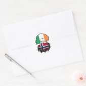 Sticker Rond Norvège Irlande Irlande Irlande Irlande Irlande Ar (Enveloppe)