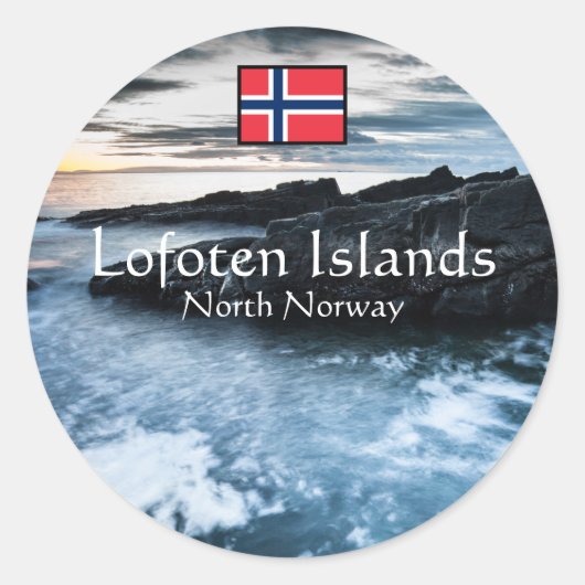 Sticker Rond Norvège Lofoten (Devant)