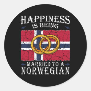 Sticker Rond Norvège Mariage mariage norvégien patrimoine marié