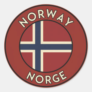 Sticker Rond Norvège Norvège