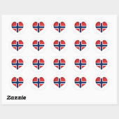 Sticker Rond Norway Flag (Feuille)