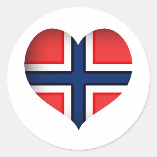 Sticker Rond Norway Flag (Devant)