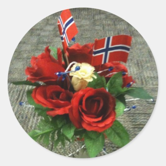 STICKER ROND NORWAYROSE (Devant)
