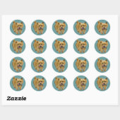 Sticker Rond Norwich Terrier (Feuille)