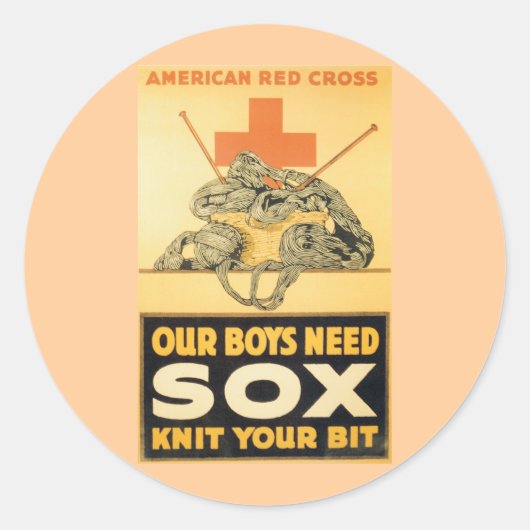 Sticker Rond Nos garçons ont besoin de Sox (Devant)