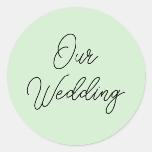 Sticker Rond Nos sceaux Faire-part de mariage