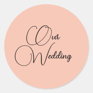 Sticker Rond Nos sceaux Faire-part de mariage