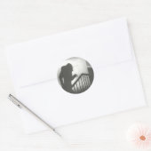 Sticker Rond Nosferatu ramer les escaliers (Enveloppe)