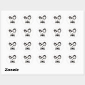 Sticker Rond Nosferatu Vampire Face (Feuille)