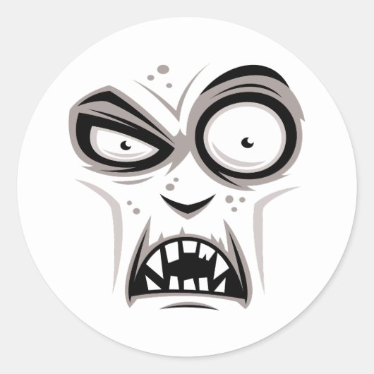 Sticker Rond Nosferatu Vampire Face (Devant)