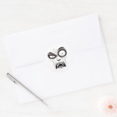 Sticker Rond Nosferatu Vampire Face (Enveloppe)