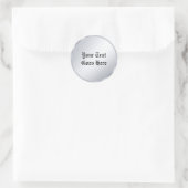 Sticker Rond Nostalgale Vieux Style Texte Calligraphie Script A (Sac)