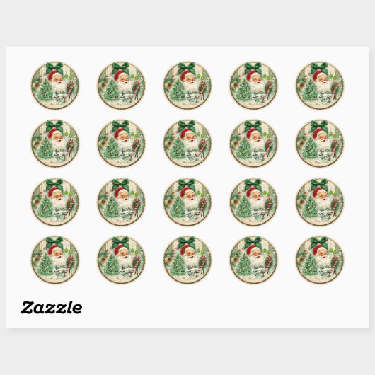 Sticker Rond Nostalgic Kitschmas  (Feuille)