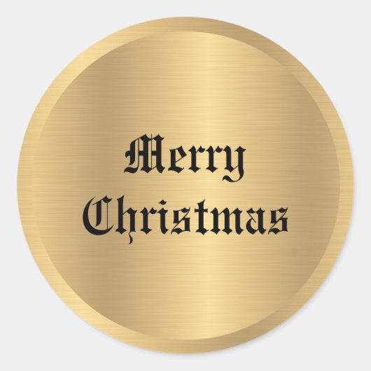 Sticker Rond Nostalgique style ancien Joyeux texte de Noël Vint (Devant)