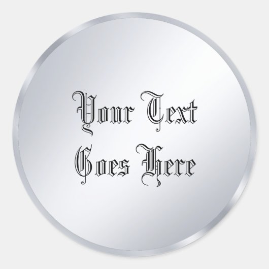 Sticker Rond Nostalgique Style ancien Texte Calligraphie Script (Devant)