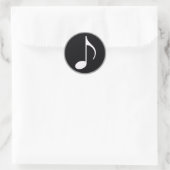 Sticker Rond note de musique ~ noir (Sac)