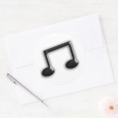 Sticker Rond Note musicale (Enveloppe)