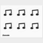 Sticker Rond Note musicale (Feuille)