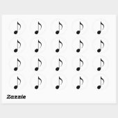 Sticker Rond note musicale noire (Feuille)