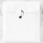 Sticker Rond note musicale noire (Sac)