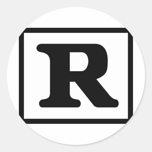 Sticker Rond Note R (Devant)