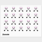 Sticker Rond notes d'amour : 8e note : (Feuille)