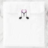 Sticker Rond notes d'amour : 8e note : (Sac)